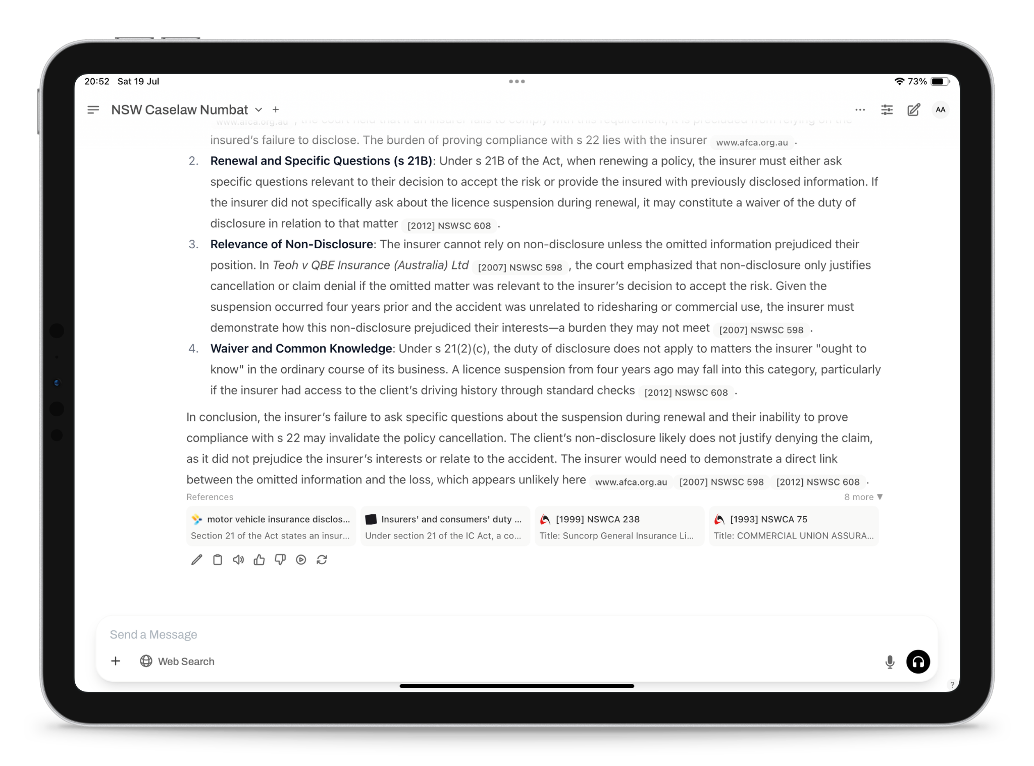 Resource search on tablet
